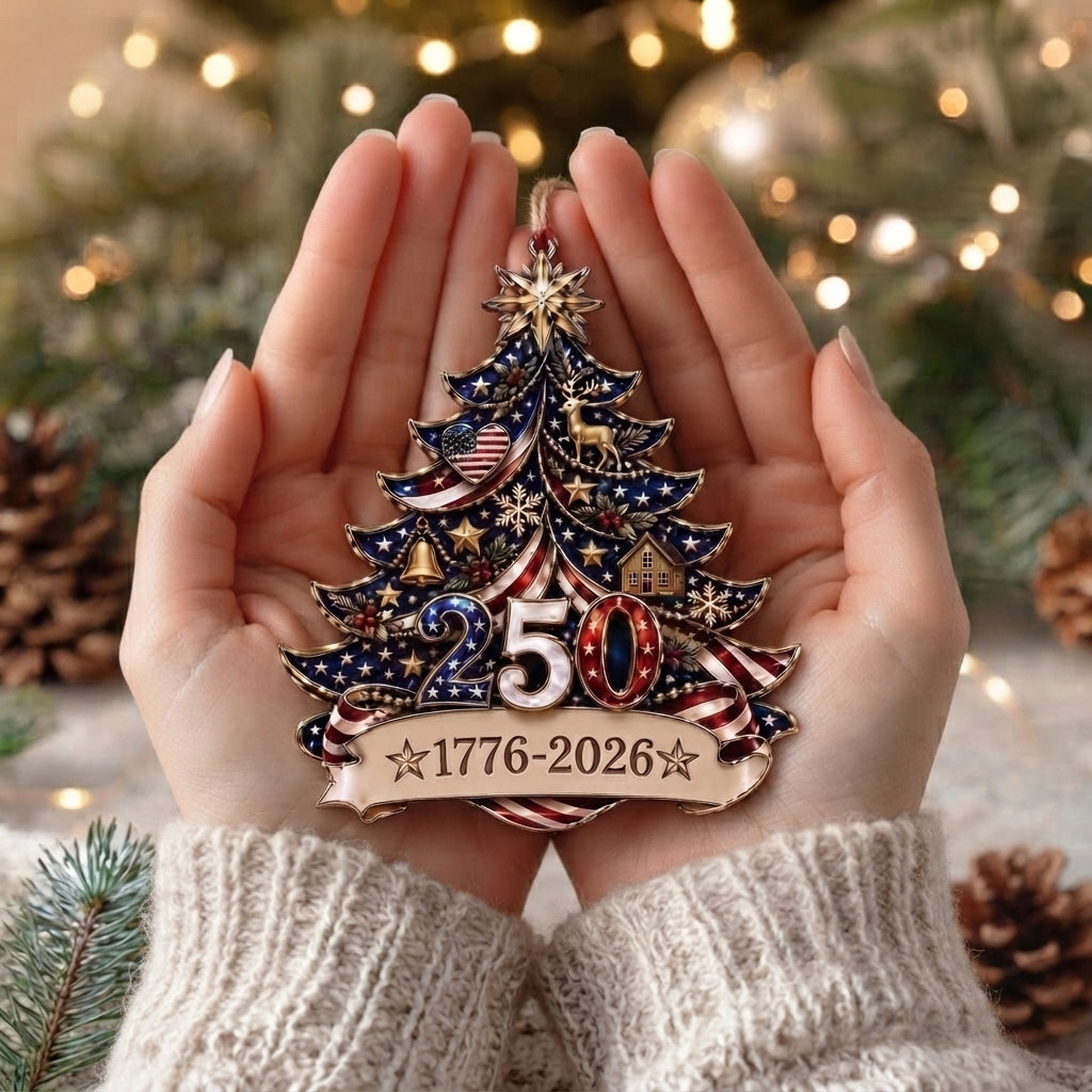 ๐บ๐ธ America 250th Anniversary Christmas Ornament