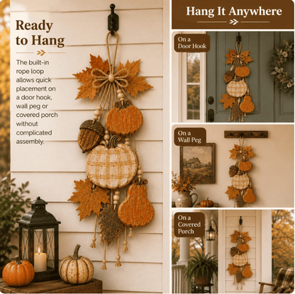 🔥LAST DAY 49% OFF - 🎃Rustic Harvest WoodenDoor Hanger