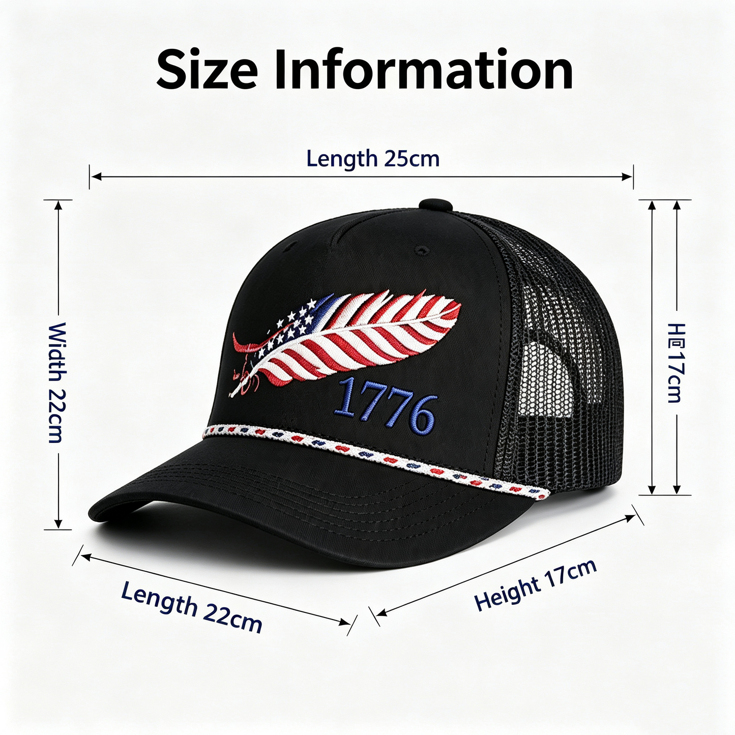 ✨Freedom Feather 1776 Trucker Cap – 1776–2026 American Trib
