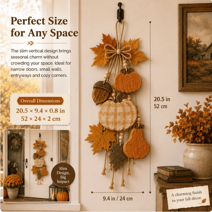 🔥LAST DAY 49% OFF - 🎃Rustic Harvest WoodenDoor Hanger