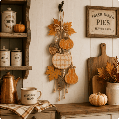 🔥LAST DAY 49% OFF - 🎃Rustic Harvest WoodenDoor Hanger