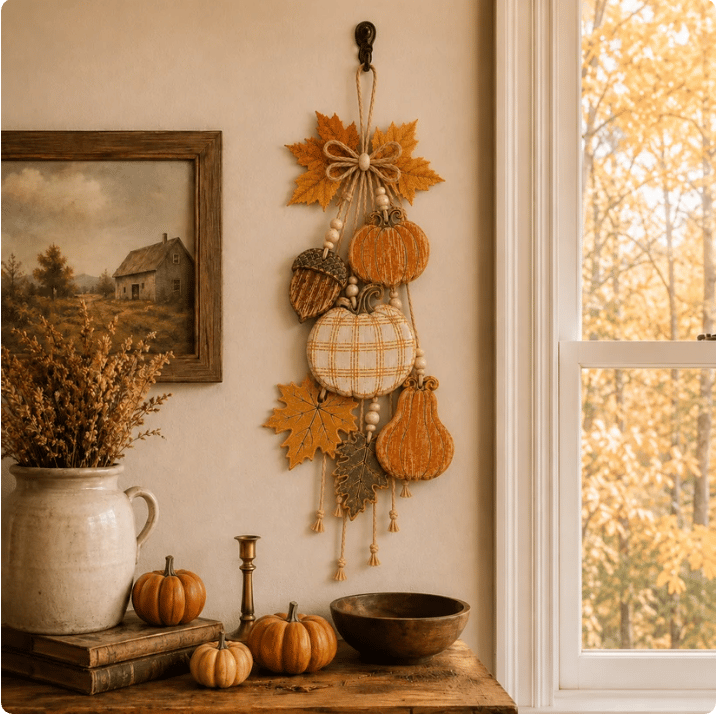 🔥LAST DAY 49% OFF - 🎃Rustic Harvest WoodenDoor Hanger